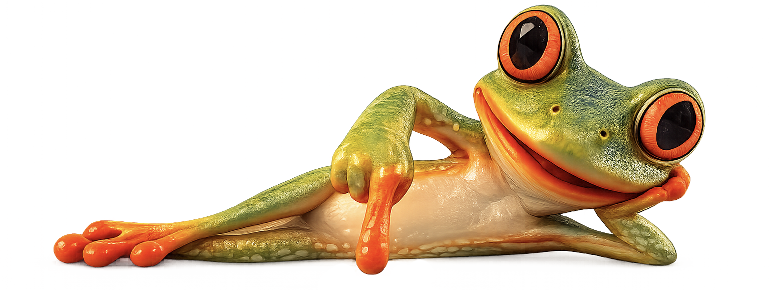 Lounging frog